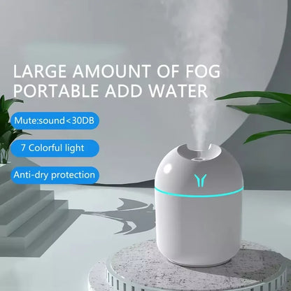 Portable USB Air Humidifier Car Purifier With LED